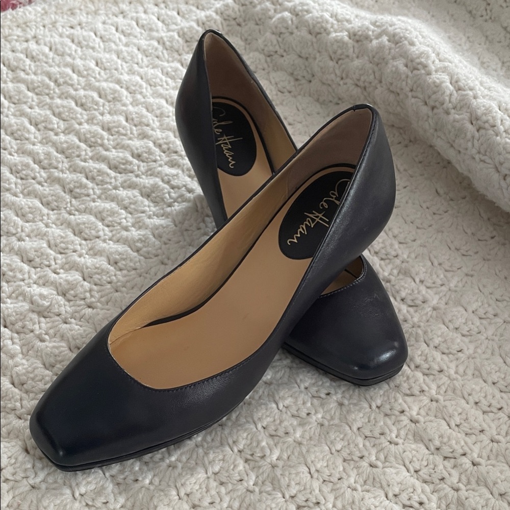 Cole Haan Women's Navy Blue Leather Heels